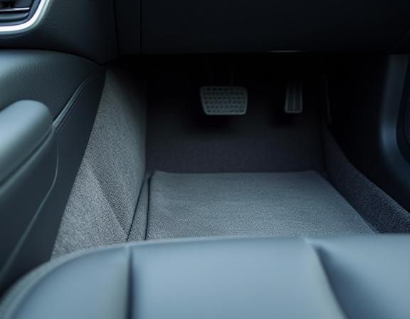 The same car interior looking new, with clean carpets and conditioned leather.