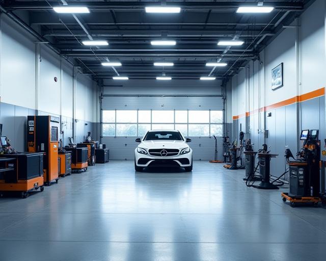 The clean and organized Pacific Shine detailing workshop in Vancouver.